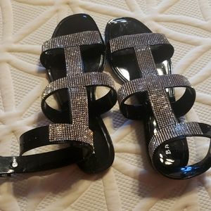 Rhinestone sandles size 8 never worn